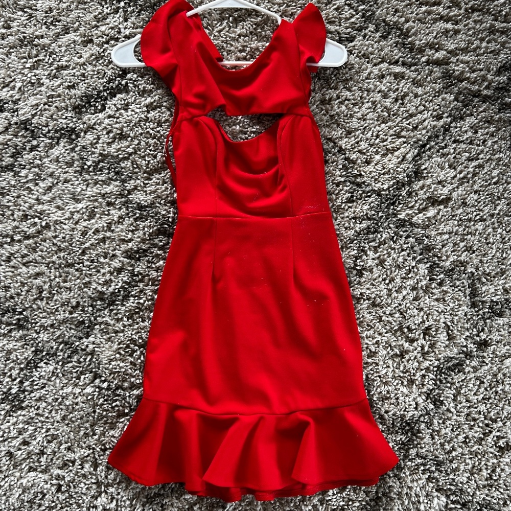 Saints & Secrets red skater dress size S